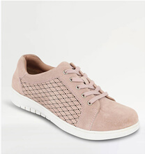 Wide EE Fit Suede Punchwork Lace Up Shoe - LJ949